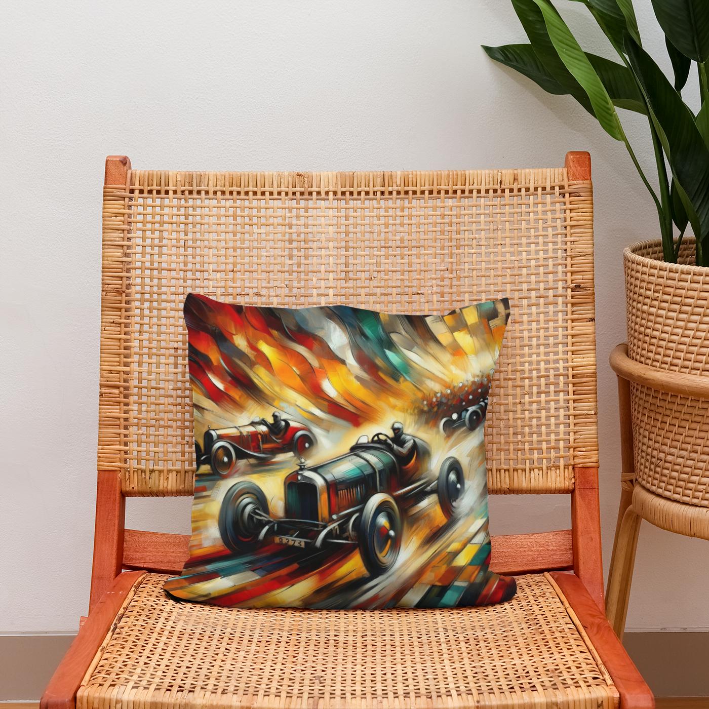 Race of Flames Cotton Cushion