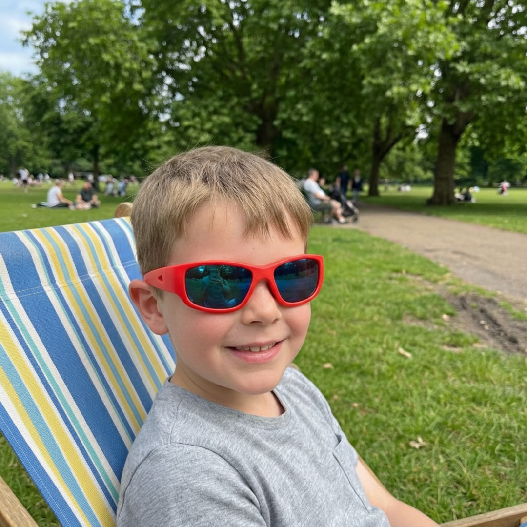 Red Kids Sunglasses | REVO Lens | Classic Fit | 6-12 Years