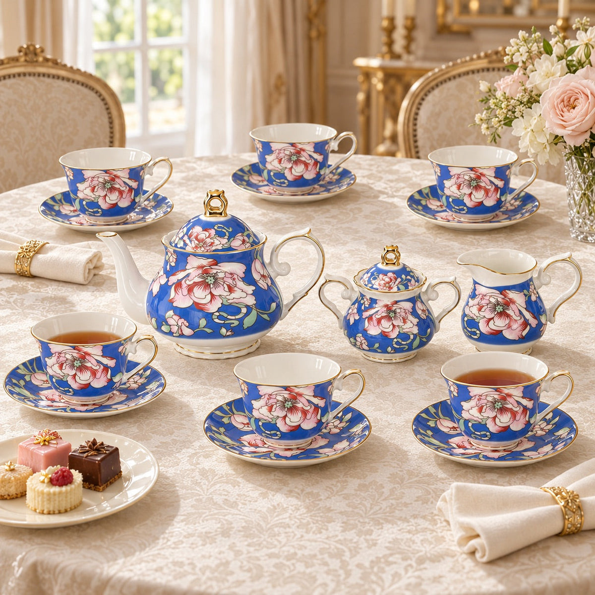 Rosewood Garden Fine Bone China Tea Set