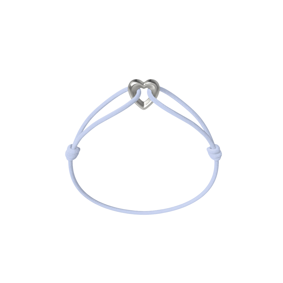 Silver Heart Cord Bracelet