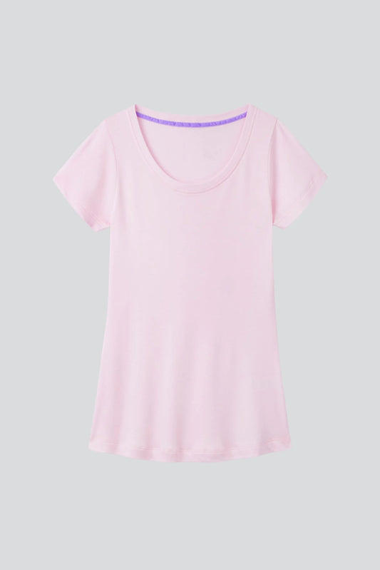 Scoop Neck Cotton Modal T-Shirt