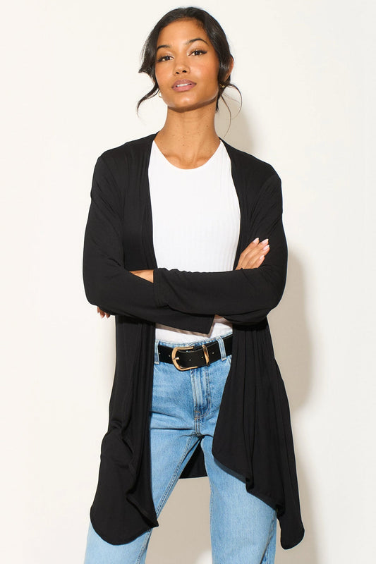 Black Waterfall Cardigan