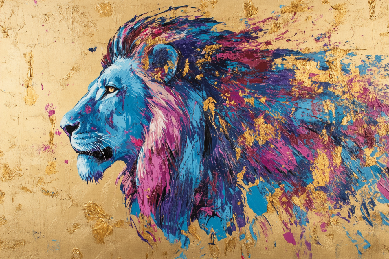 Lion's Sunset Blanket