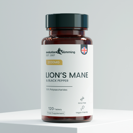 Lion's Mane 2000mg Tablets | Black Pepper & Focus Support