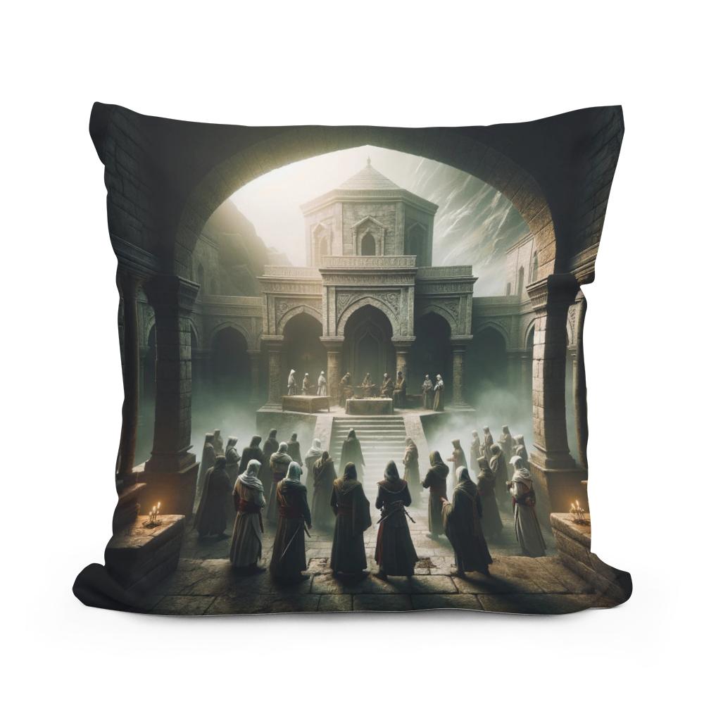 Monastery Shadows Cotton Cushion