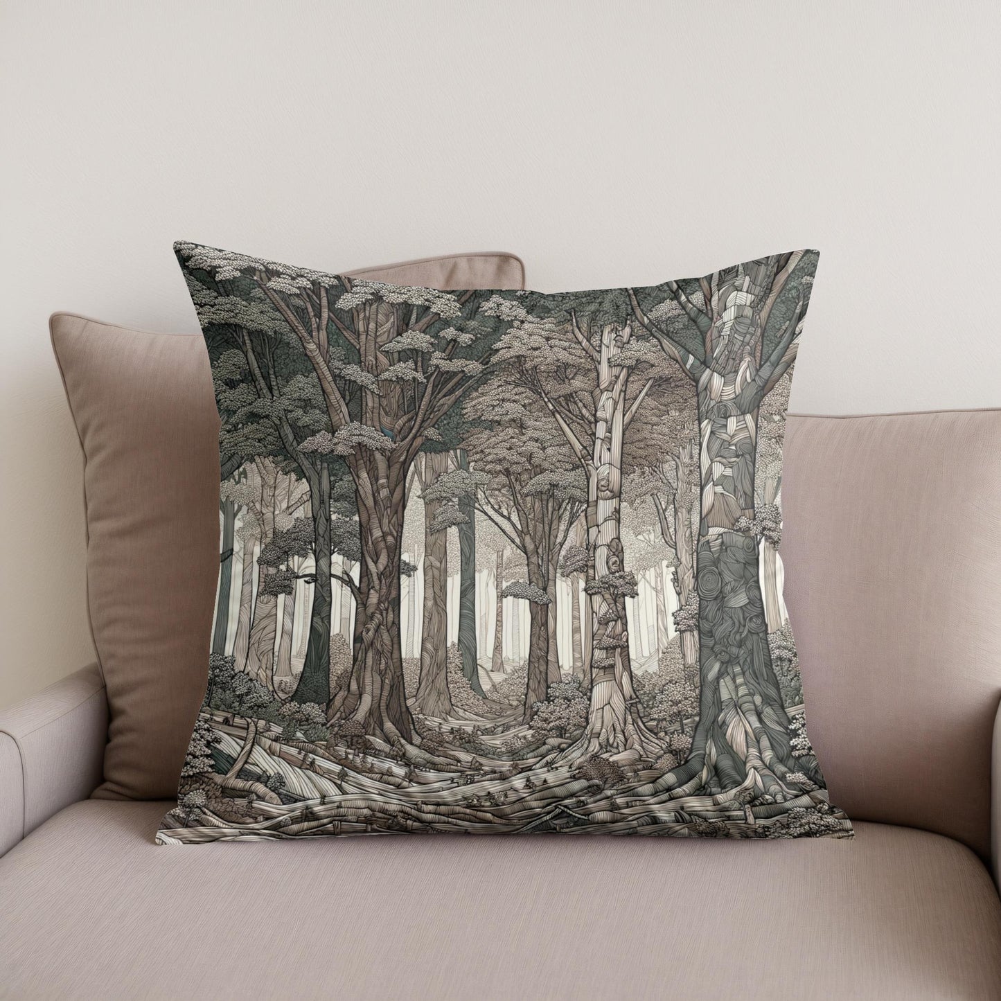 Enchanted Forest Whispers Cotton Cushion