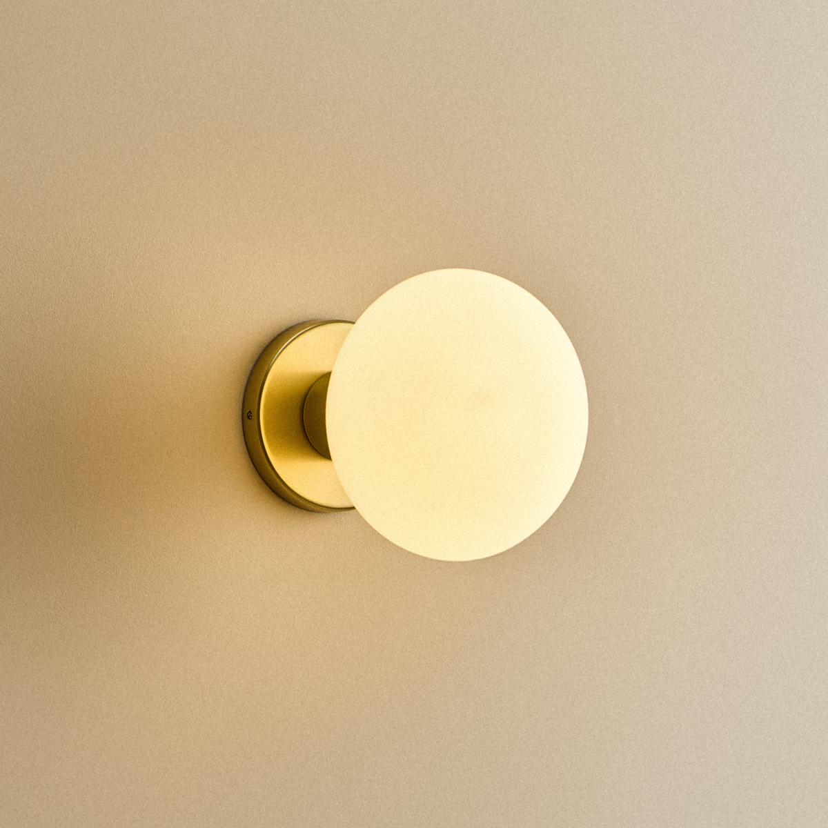 Lochan Wall Light in Brass + Oval Dim to Warm