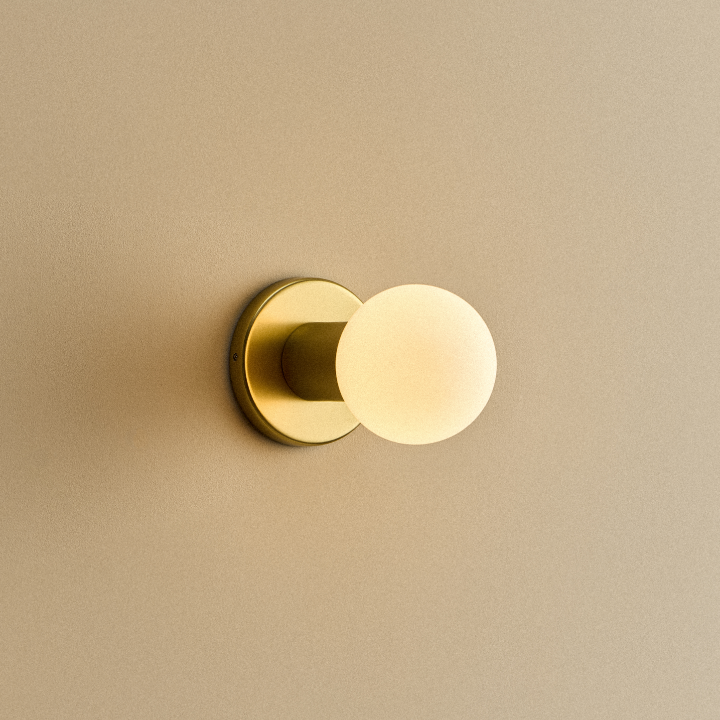 Lochan Wall Light in Brass + Sphere III