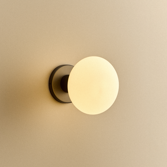 Lochan Wall Light in Graphite + Oval Dim to Warm