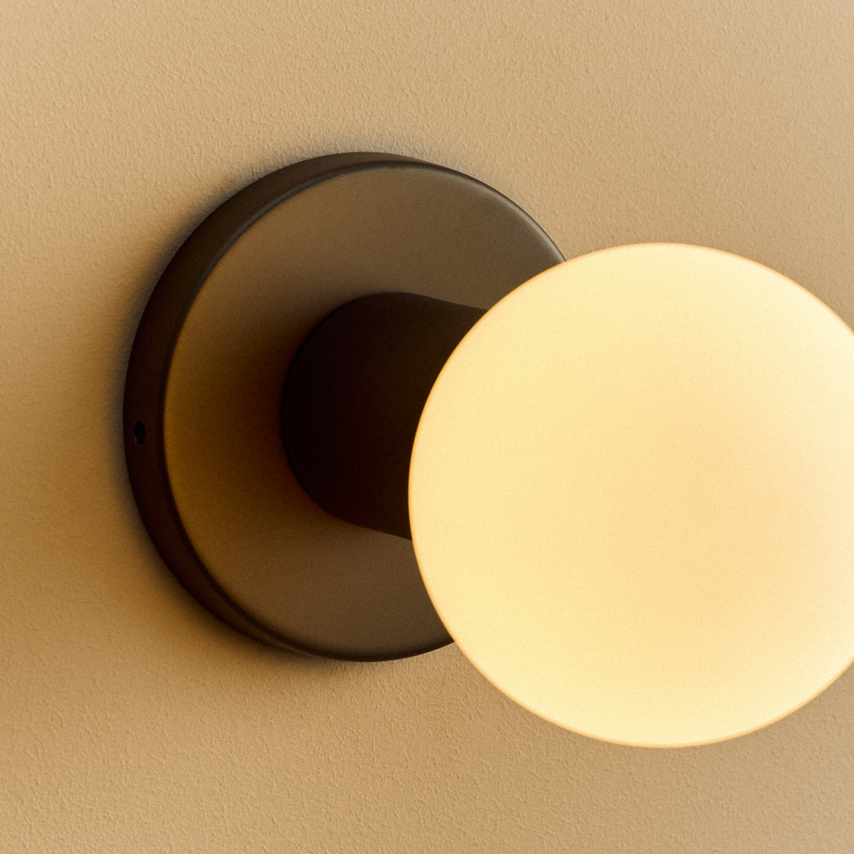 Lochan Wall Light in Graphite + Sphere III