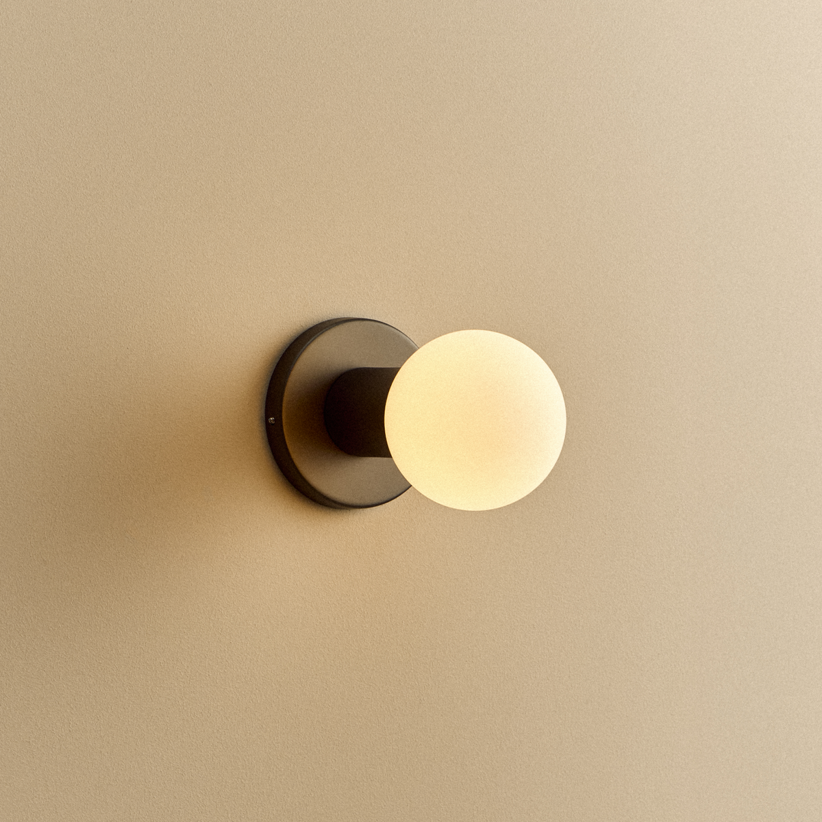Lochan Wall Light in Graphite + Sphere III