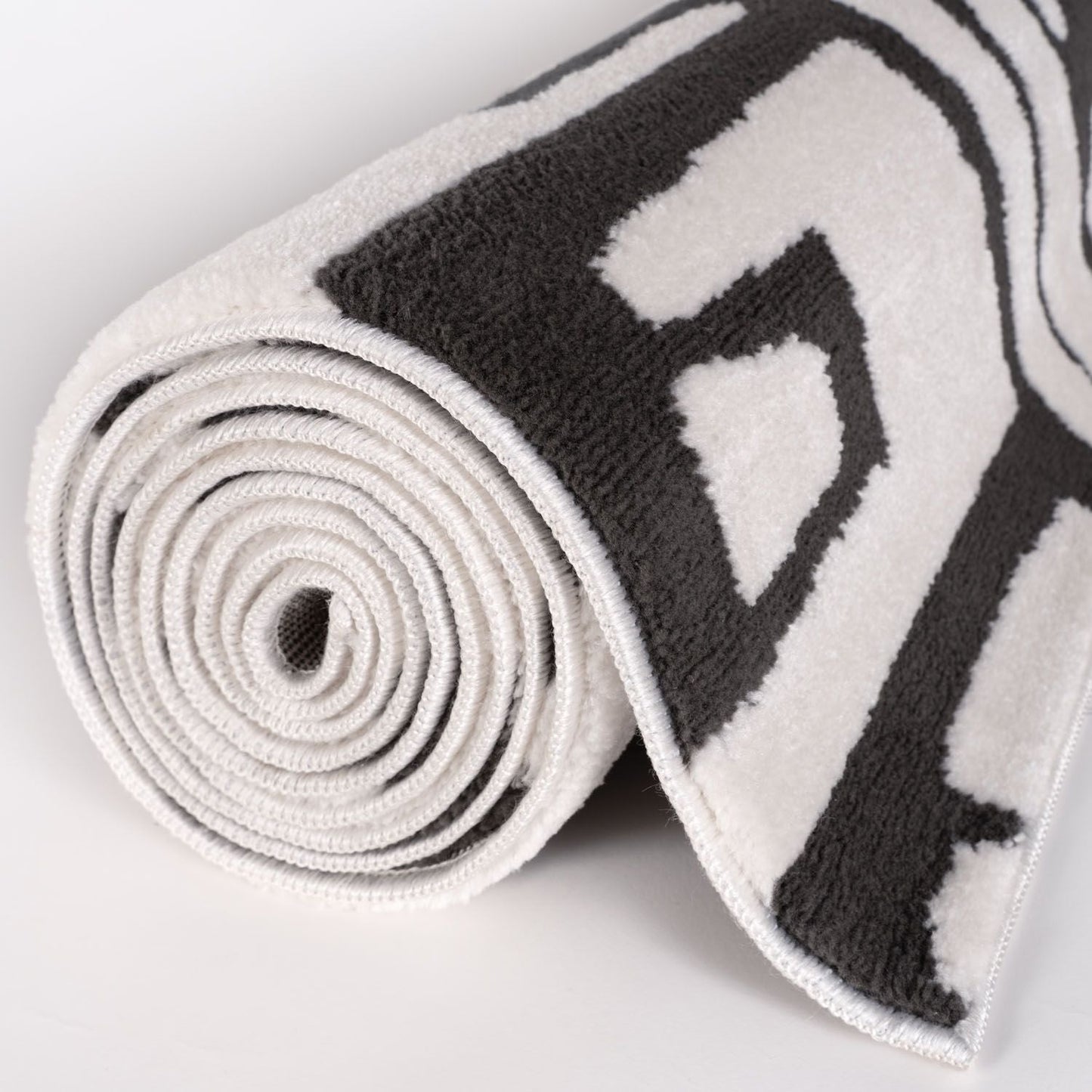 Loft Abstract Dark Grey Rug