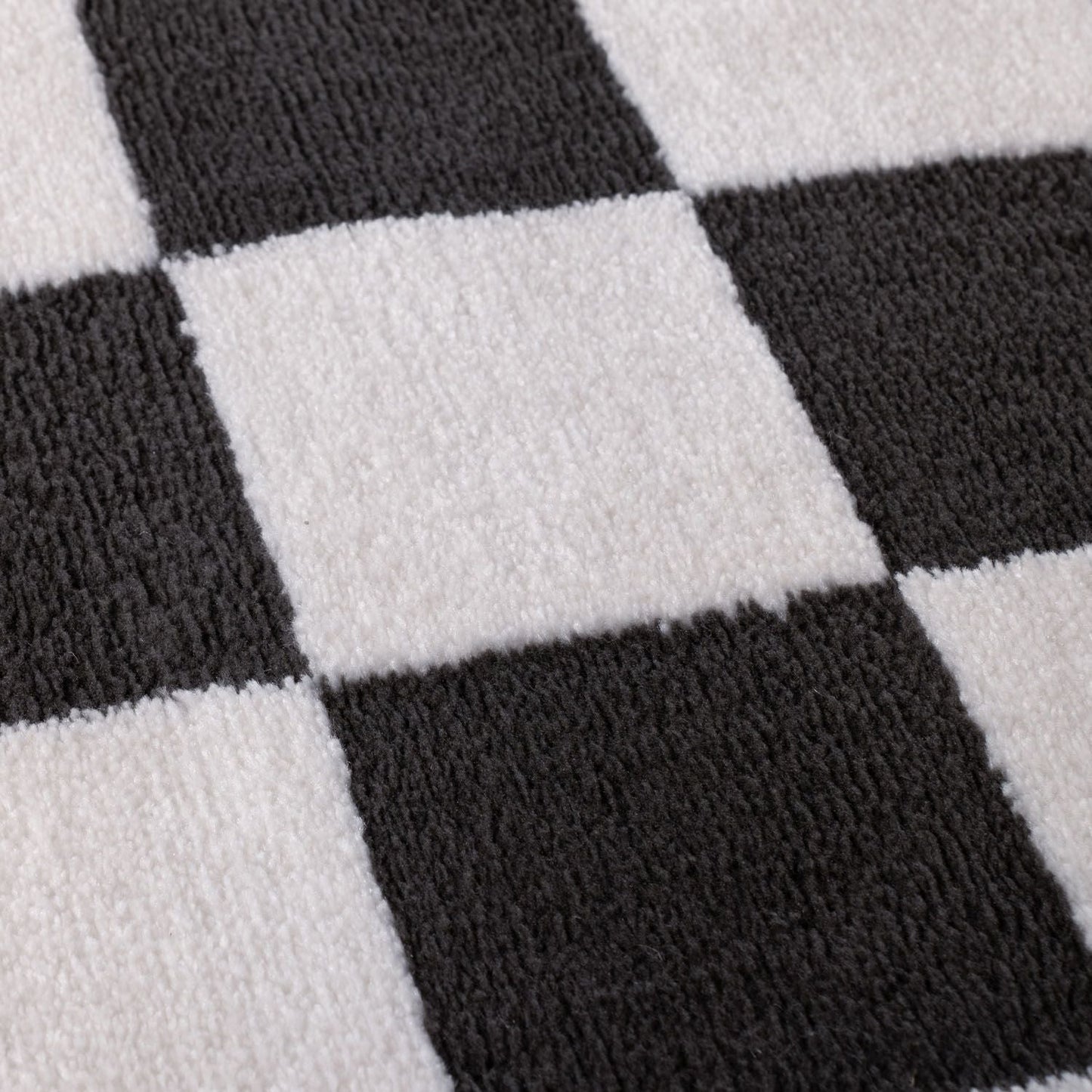 Loft Checkerboard Dark Grey Rug