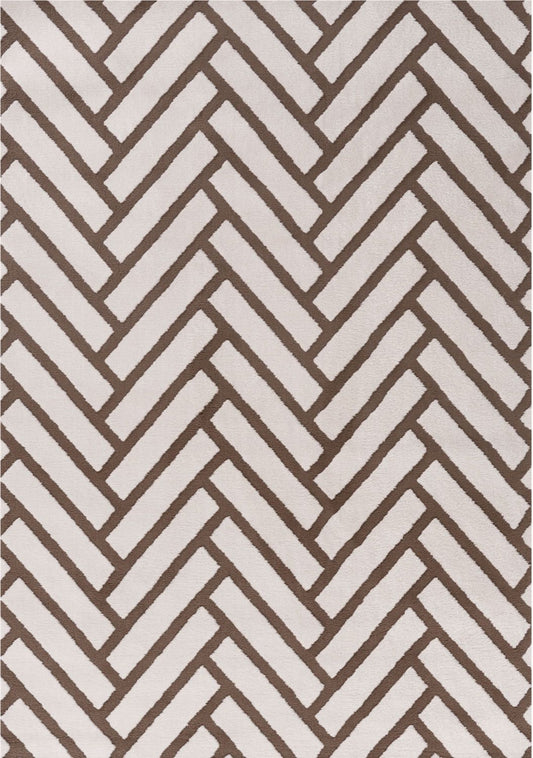 Loft Chevron Brown Rug