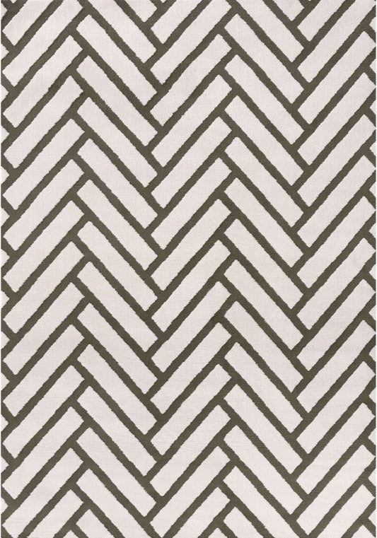 Loft Chevron Green Rug