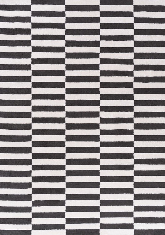 Loft Striped Dark Grey Rug