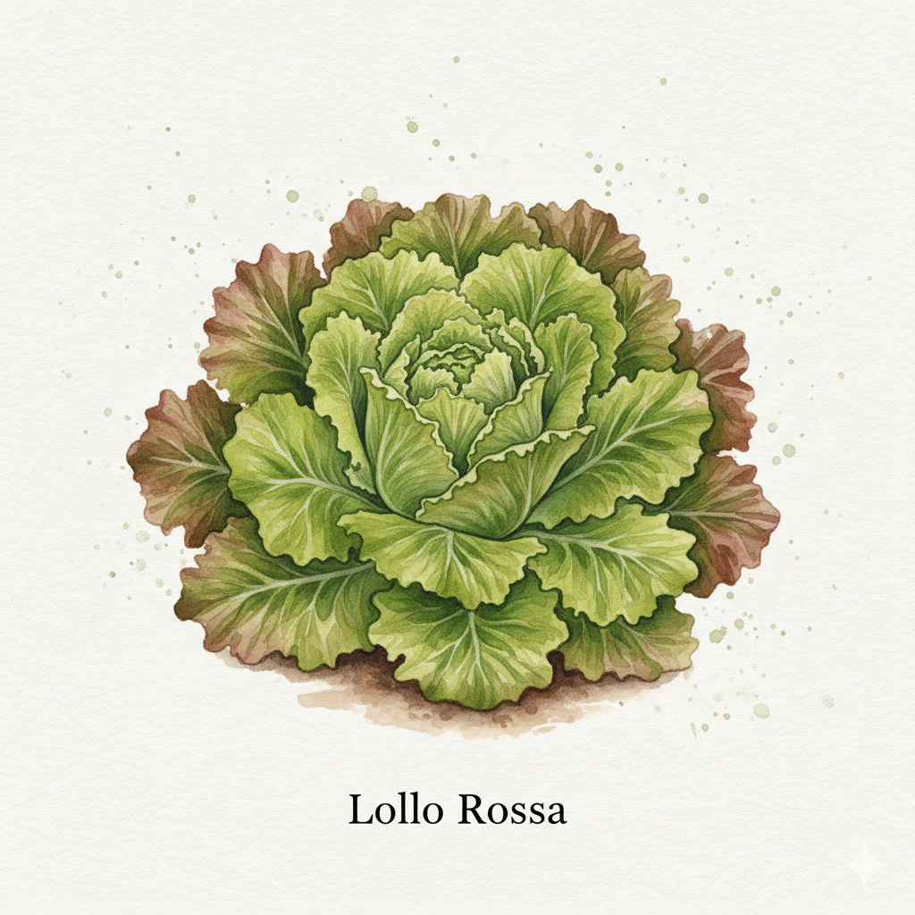 Lettuce Seeds - Lollo Rossa - RHS Award Frilly Red Leaf (550 Seeds)