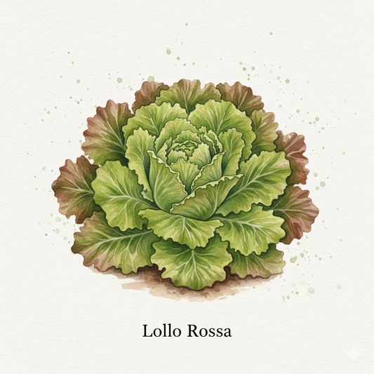 Lettuce Seeds - Lollo Rossa - RHS Award Frilly Red Leaf (550 Seeds)