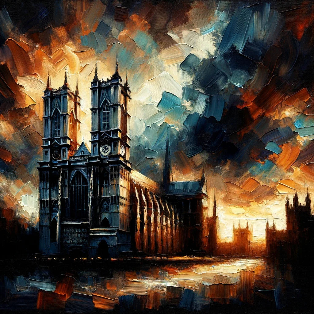 London's Abbey at Dusk Canvas