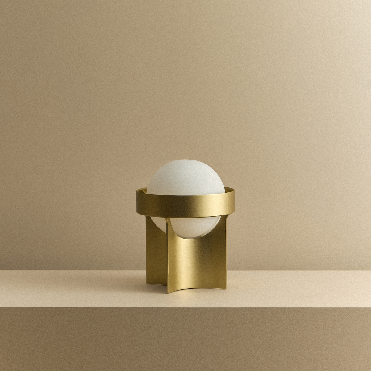Loop Table Lamp in Gold + Sphere IV