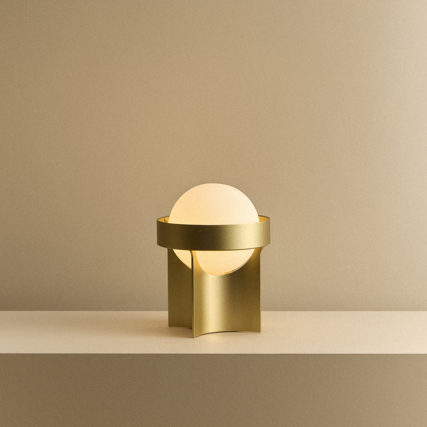 Loop Table Lamp in Gold + Sphere IV