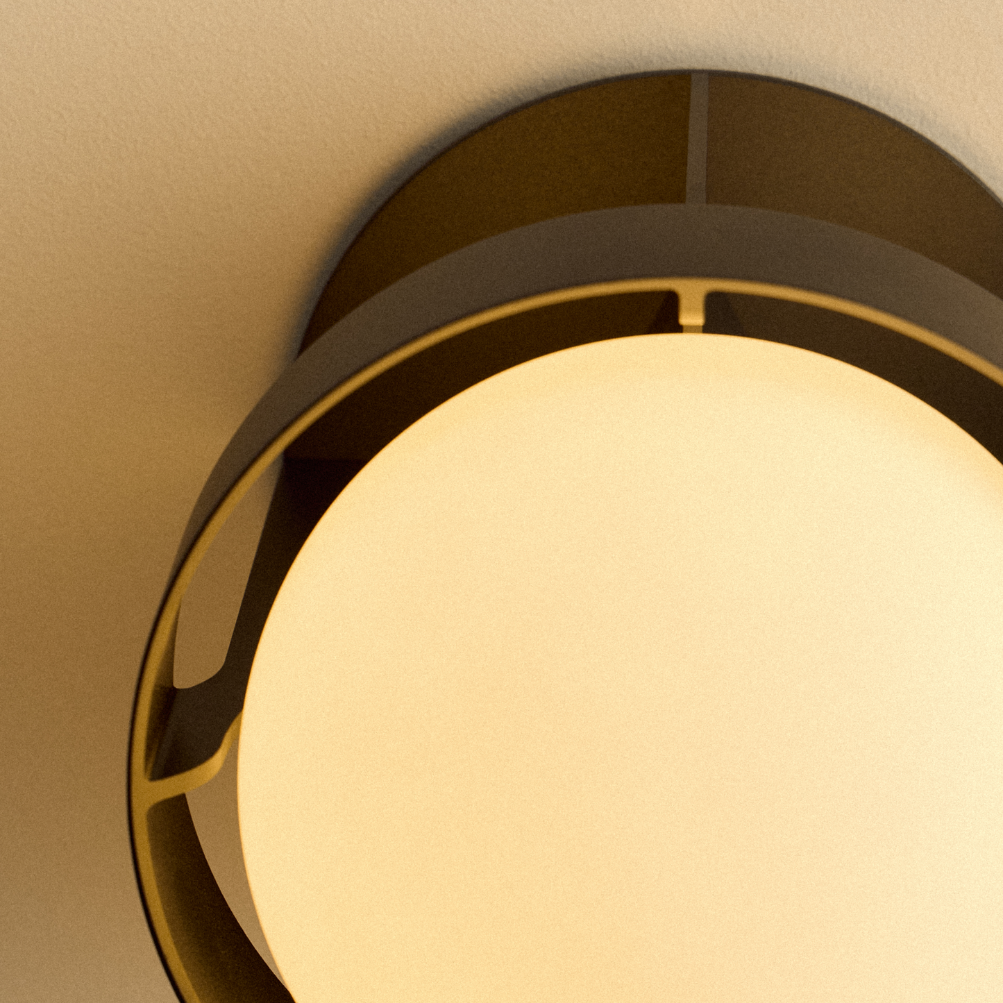 Loop Wall Light in Dark Grey + Sphere IV