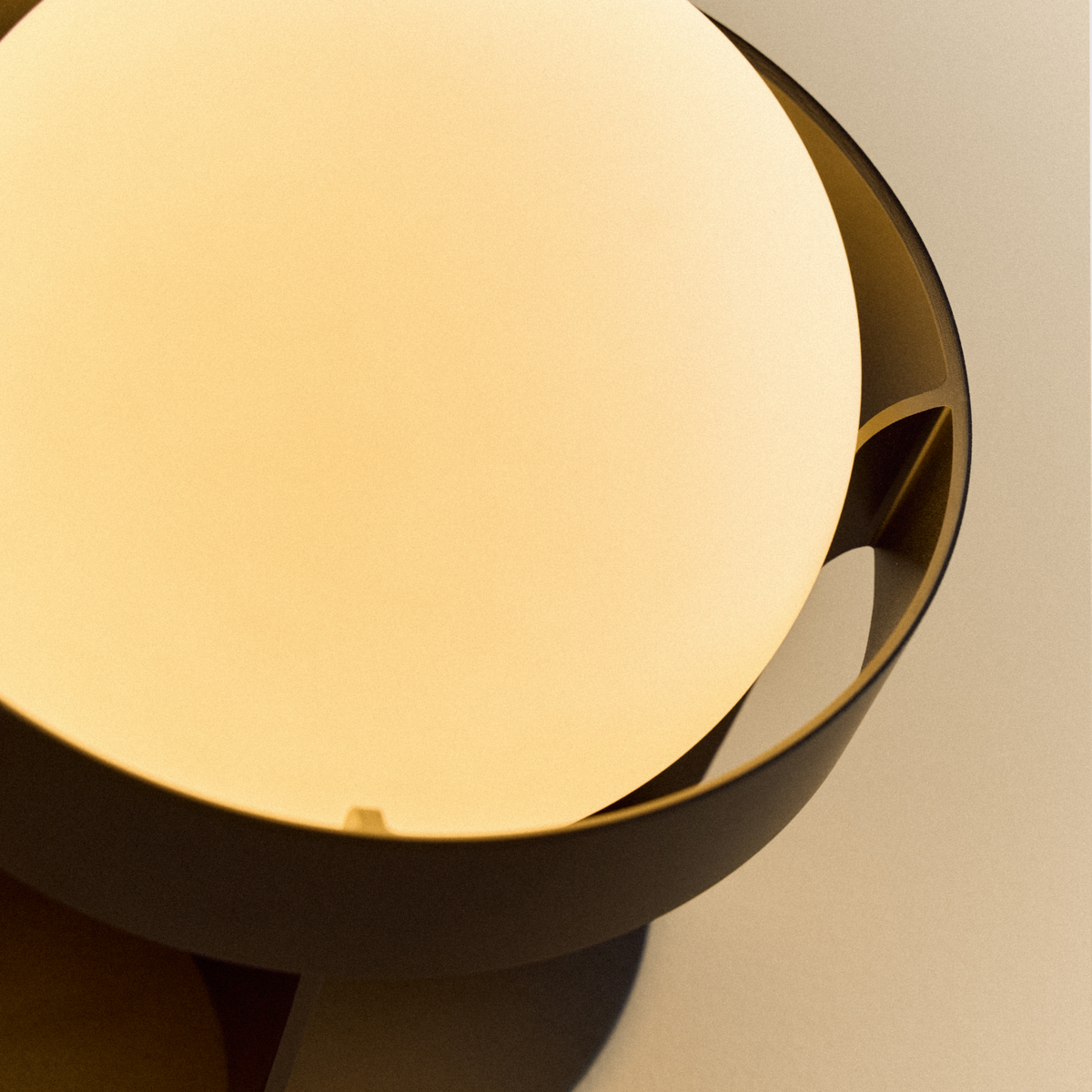 Loop Wall Light in Dark Grey + Sphere IV