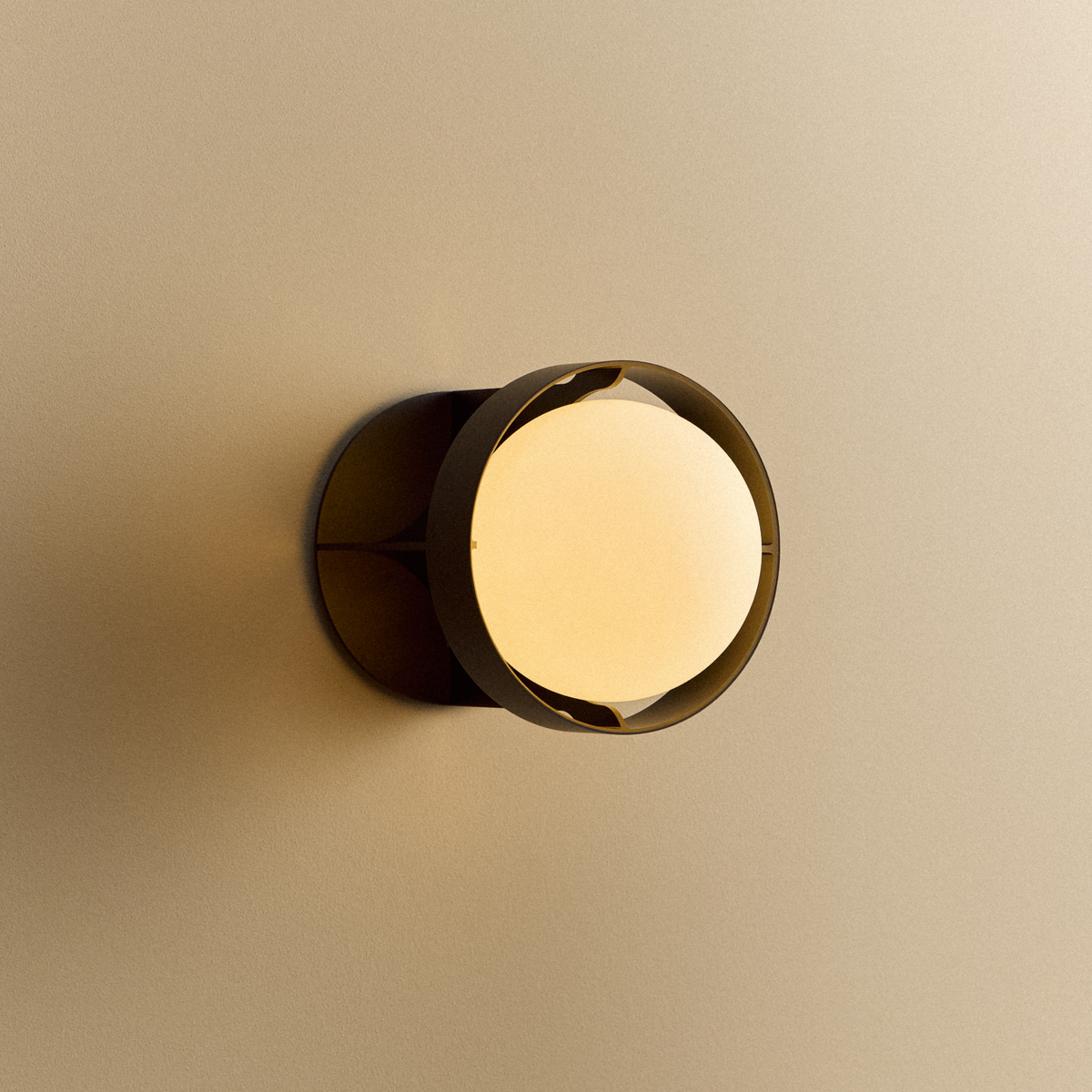 Loop Wall Light in Dark Grey + Sphere IV