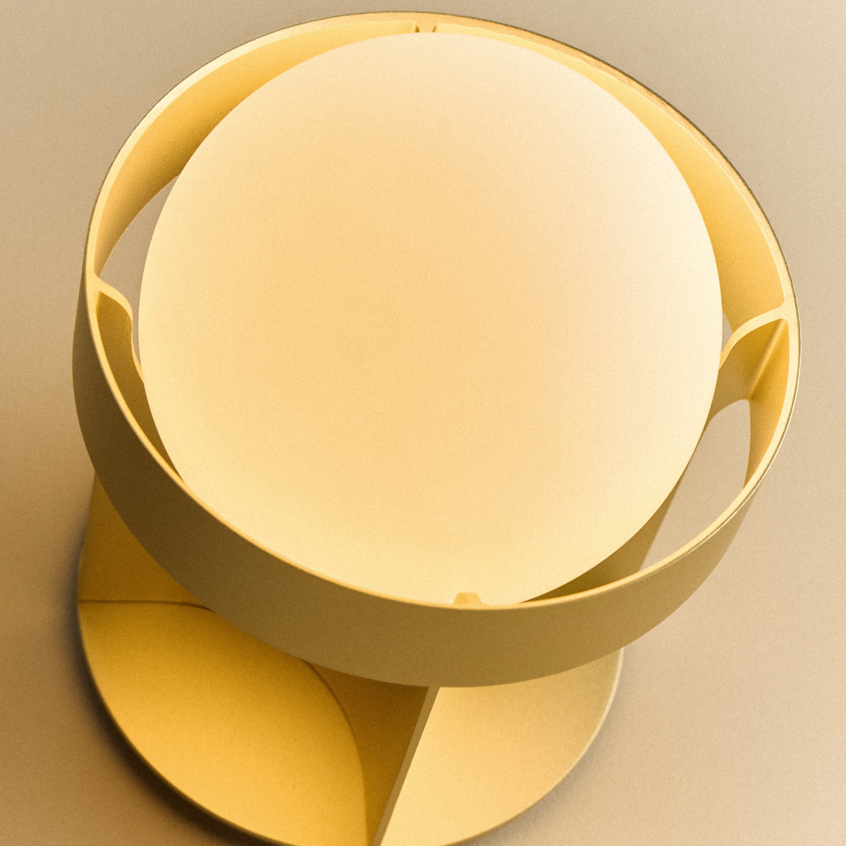 Loop Wall Light in Gold + Sphere IV