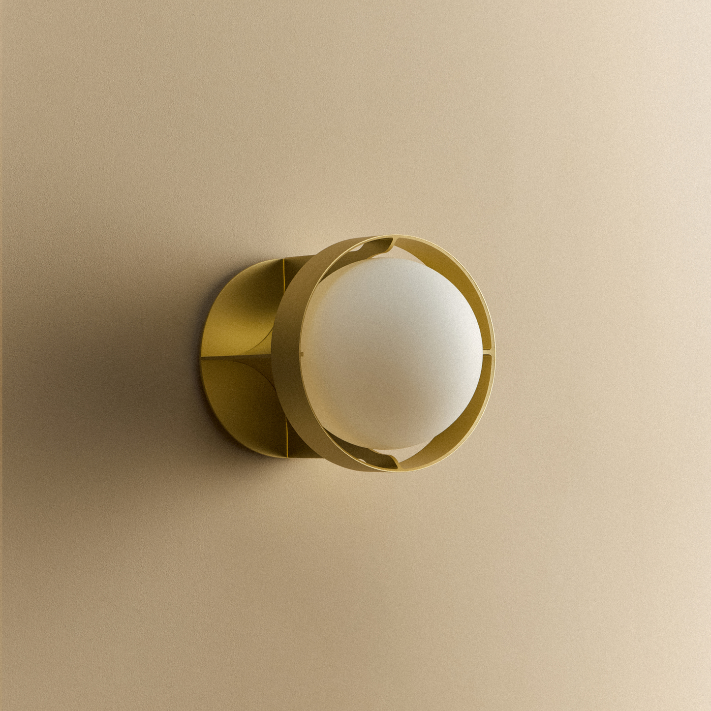 Loop Wall Light in Gold + Sphere IV