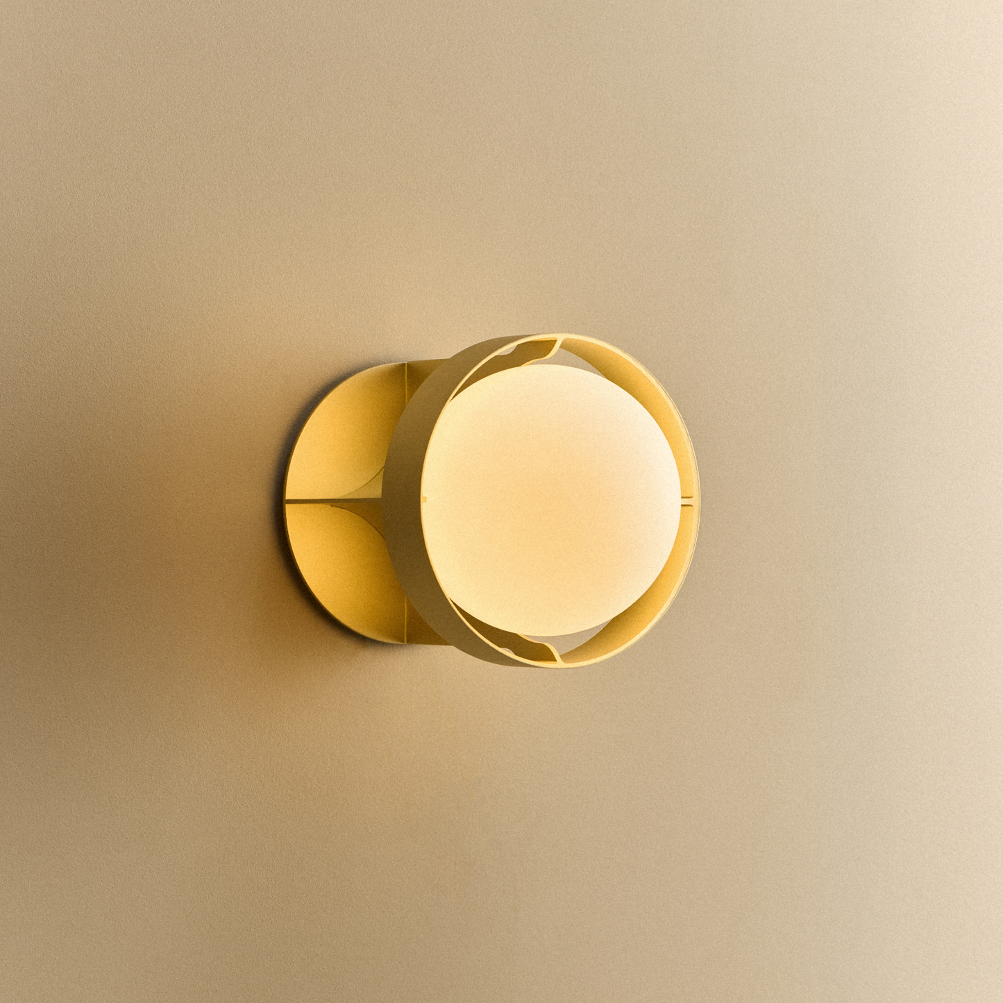 Loop Wall Light in Gold + Sphere IV