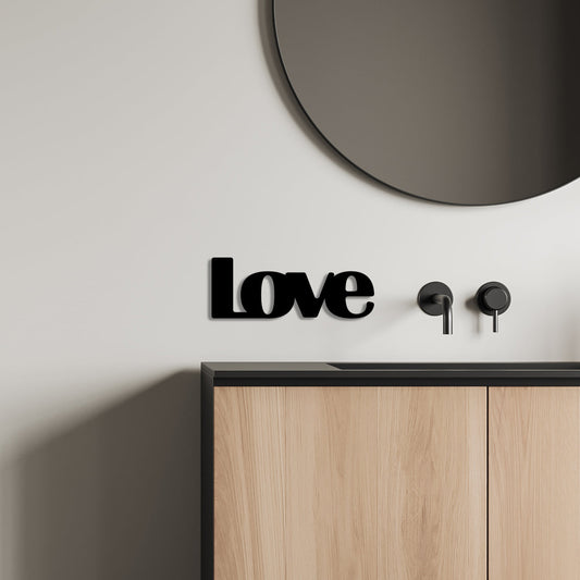 Love Text Wall Art Home Decor Sign