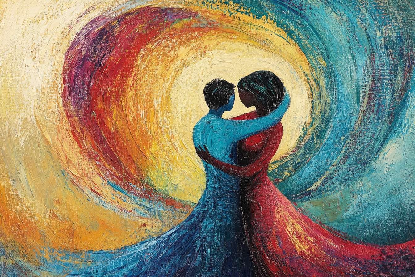 Love's Fluid Embrace Canvas