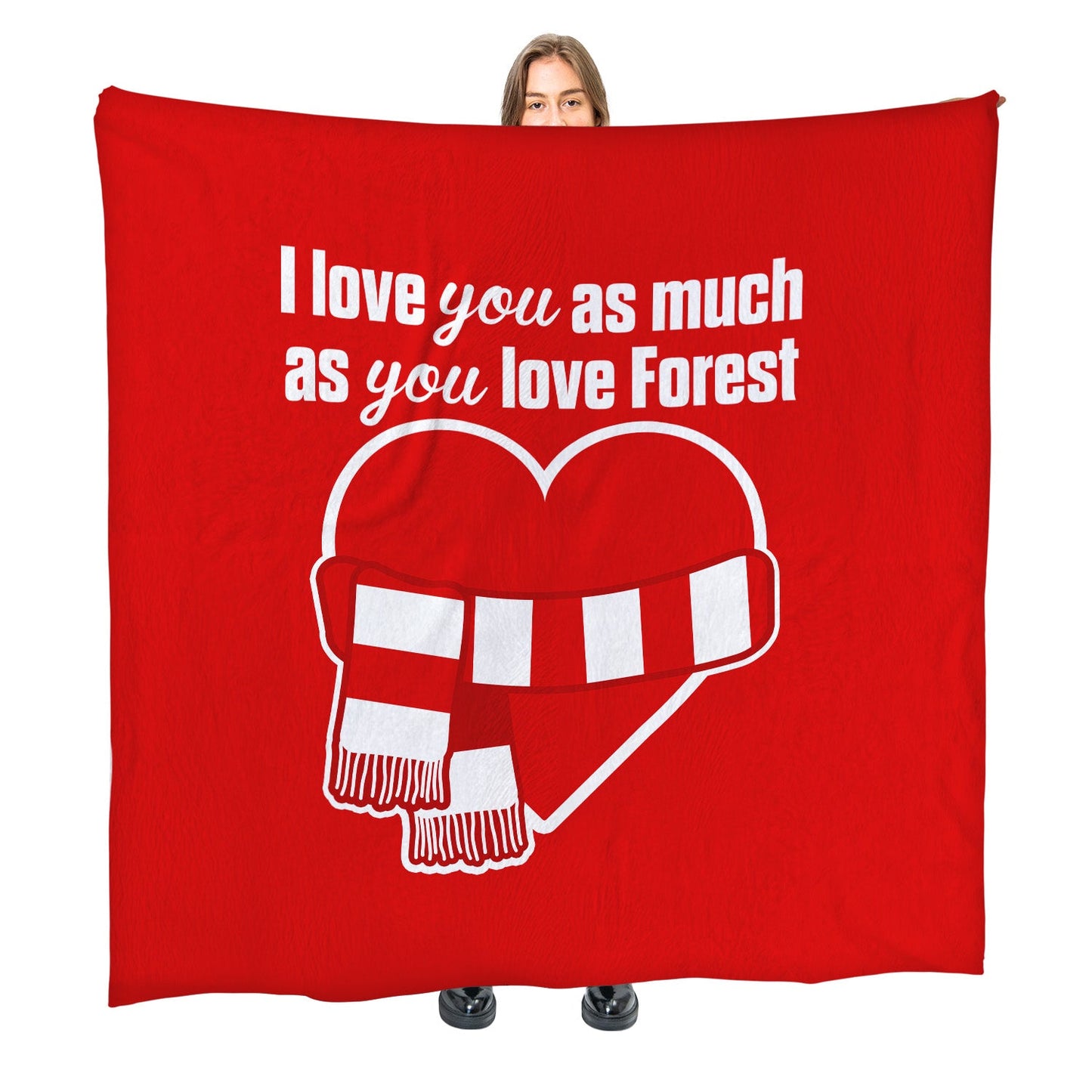 Love You as much as You Love Forest- Luxury Fleece Blanket 150cm X 150cm