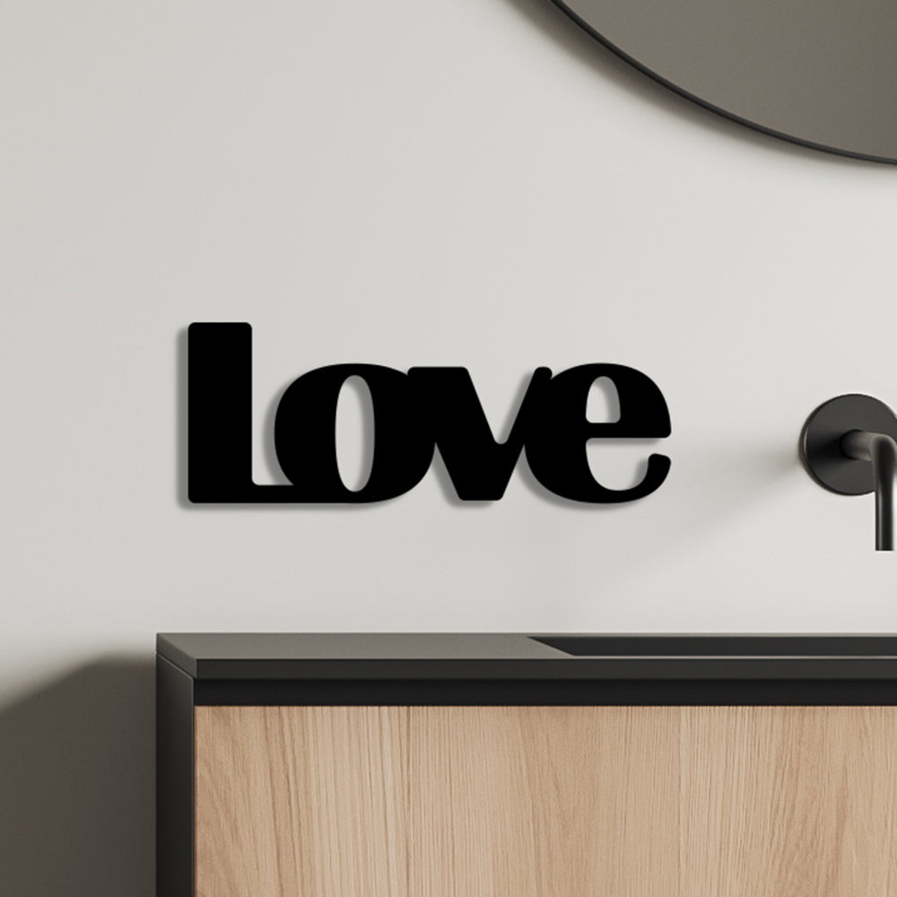Love Text Wall Art Home Decor Sign