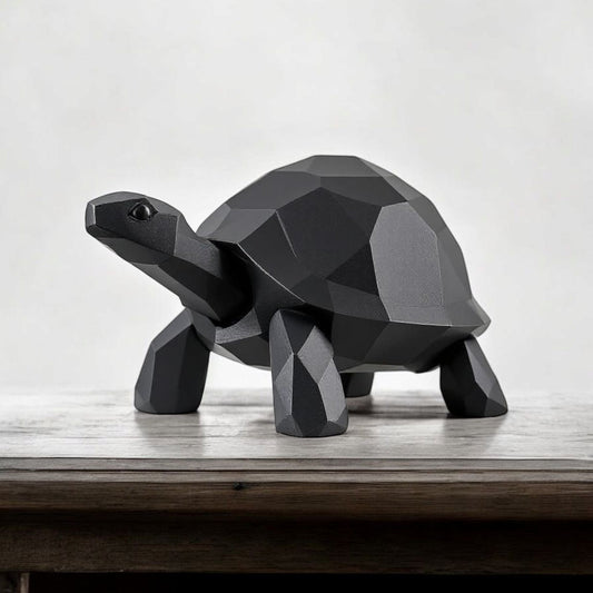 Sculpture #28 | Low Poly Turtle Sculpture | Modern 3D Printed Decor