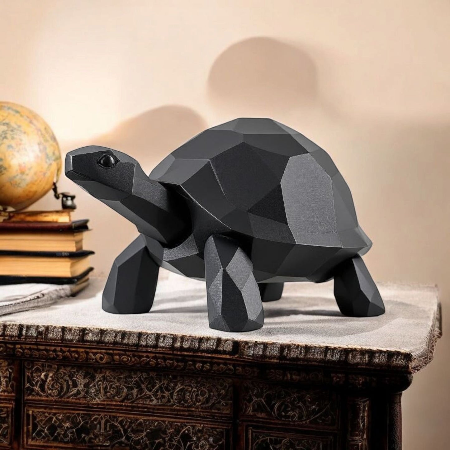 Sculpture #28 | Low Poly Turtle Sculpture | Modern 3D Printed Decor