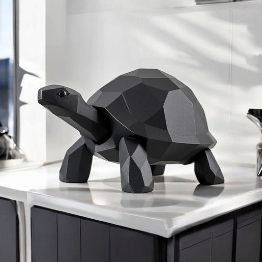 Sculpture #28 | Low Poly Turtle Sculpture | Modern 3D Printed Decor