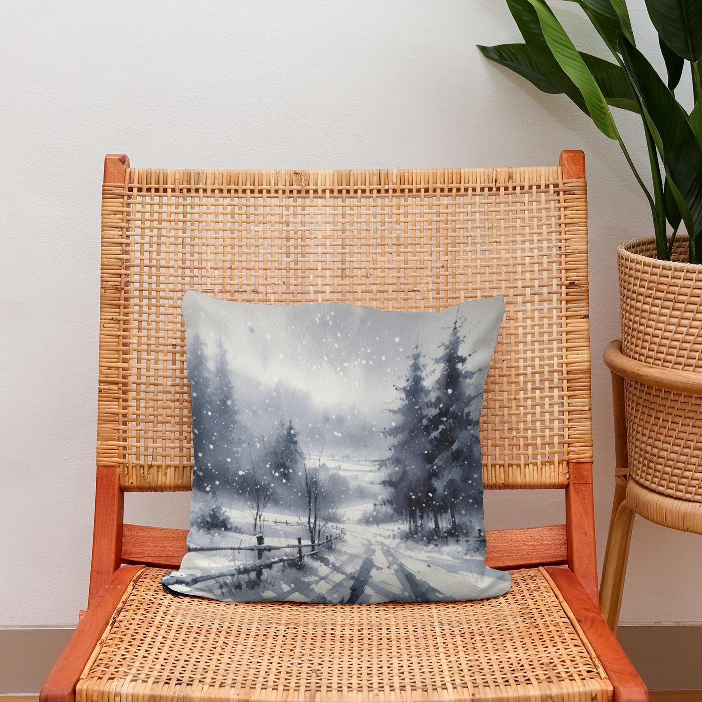 Whispering Winter Cotton Cushion
