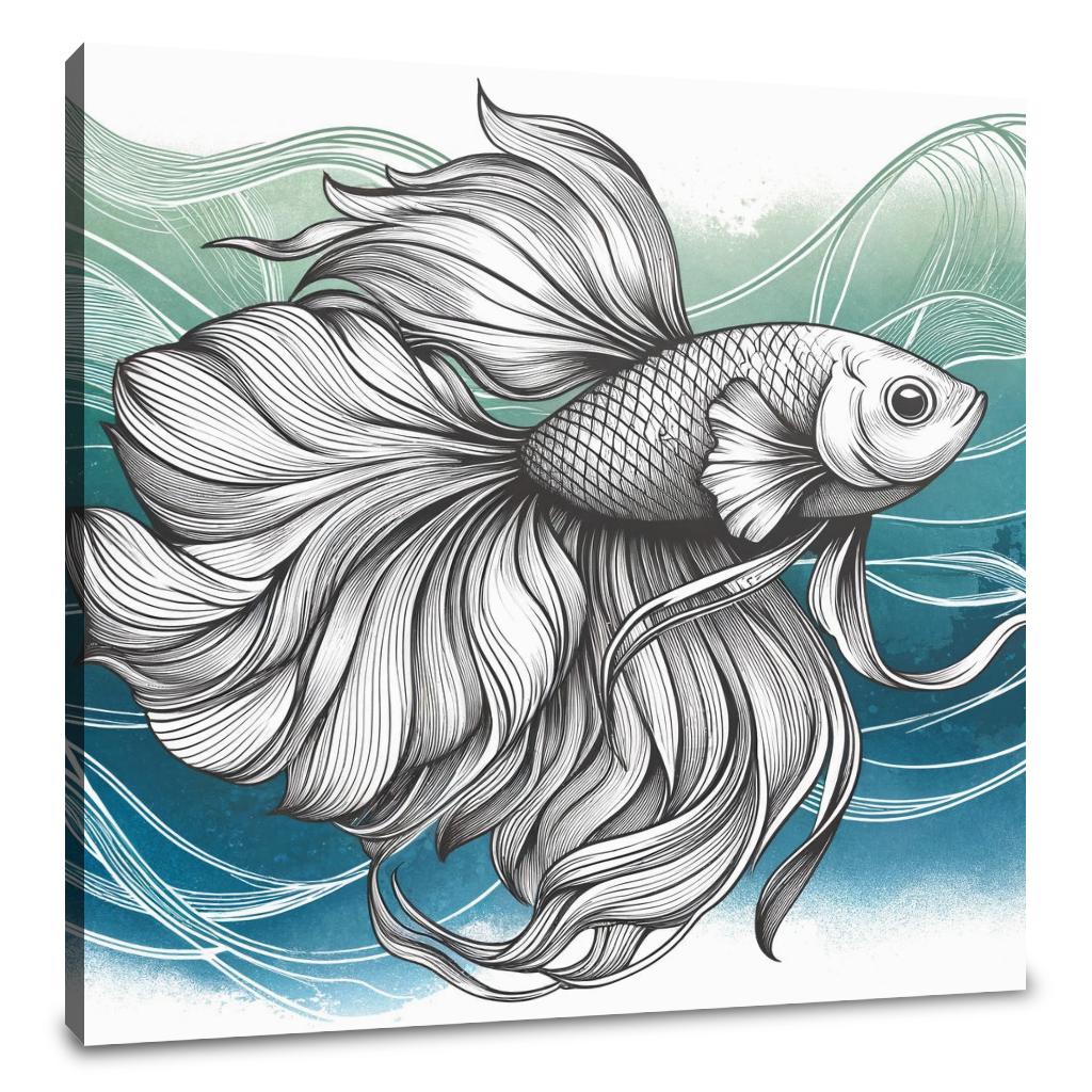Graceful Swimmer Canvas