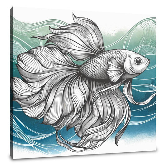 Graceful Swimmer Canvas