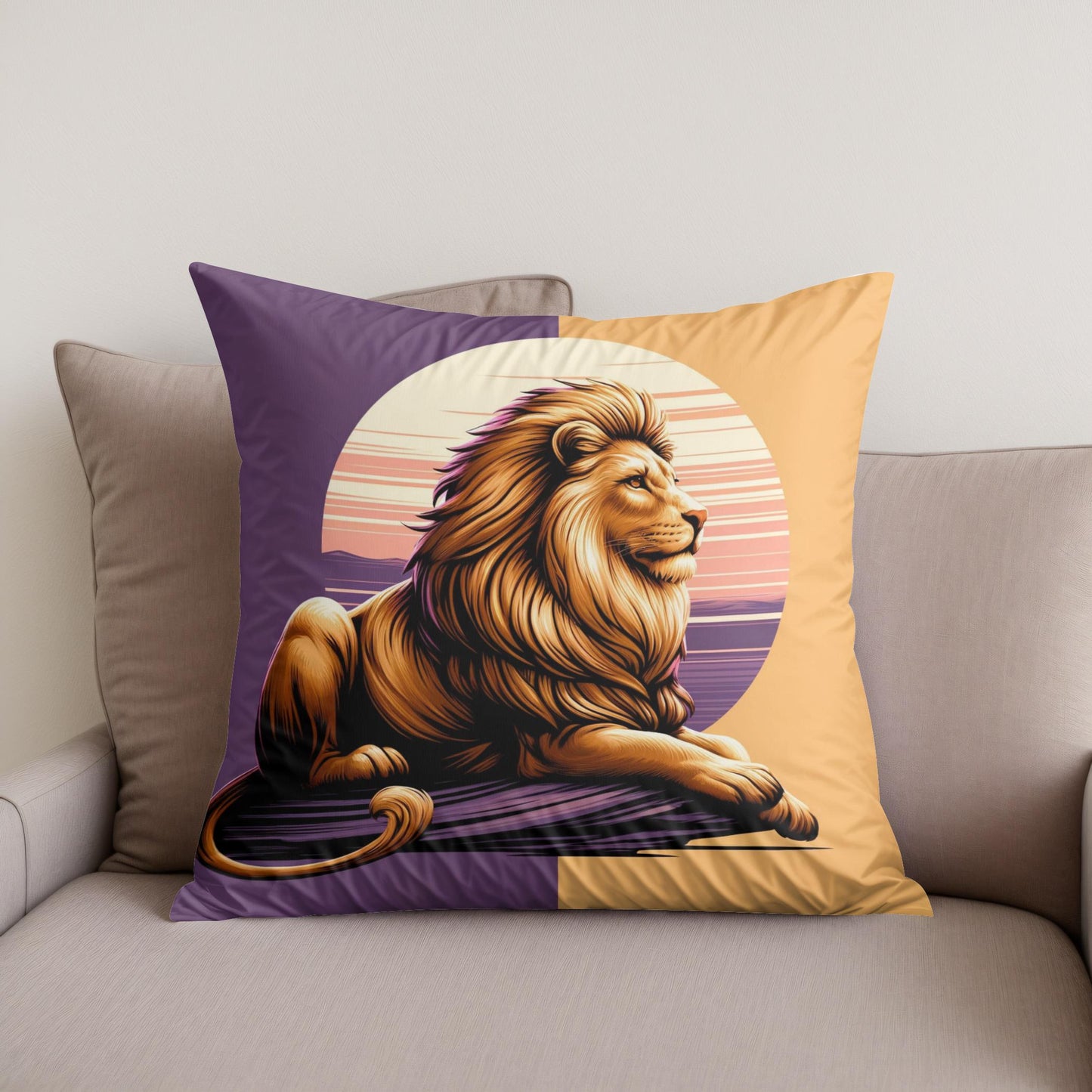 Regal Lion Cotton Cushion