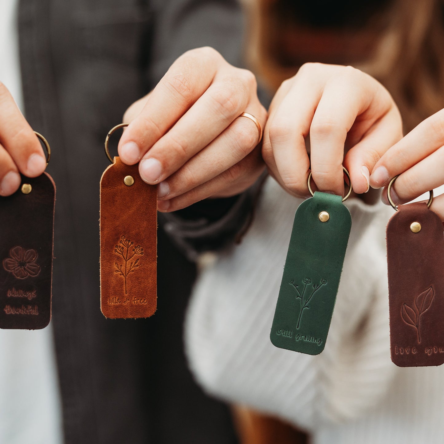 Floral Encouraging Keyrings
