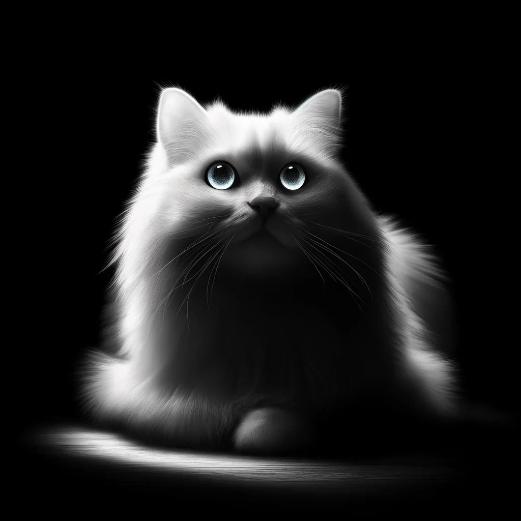 Luminous Whiskers Cotton Cushion