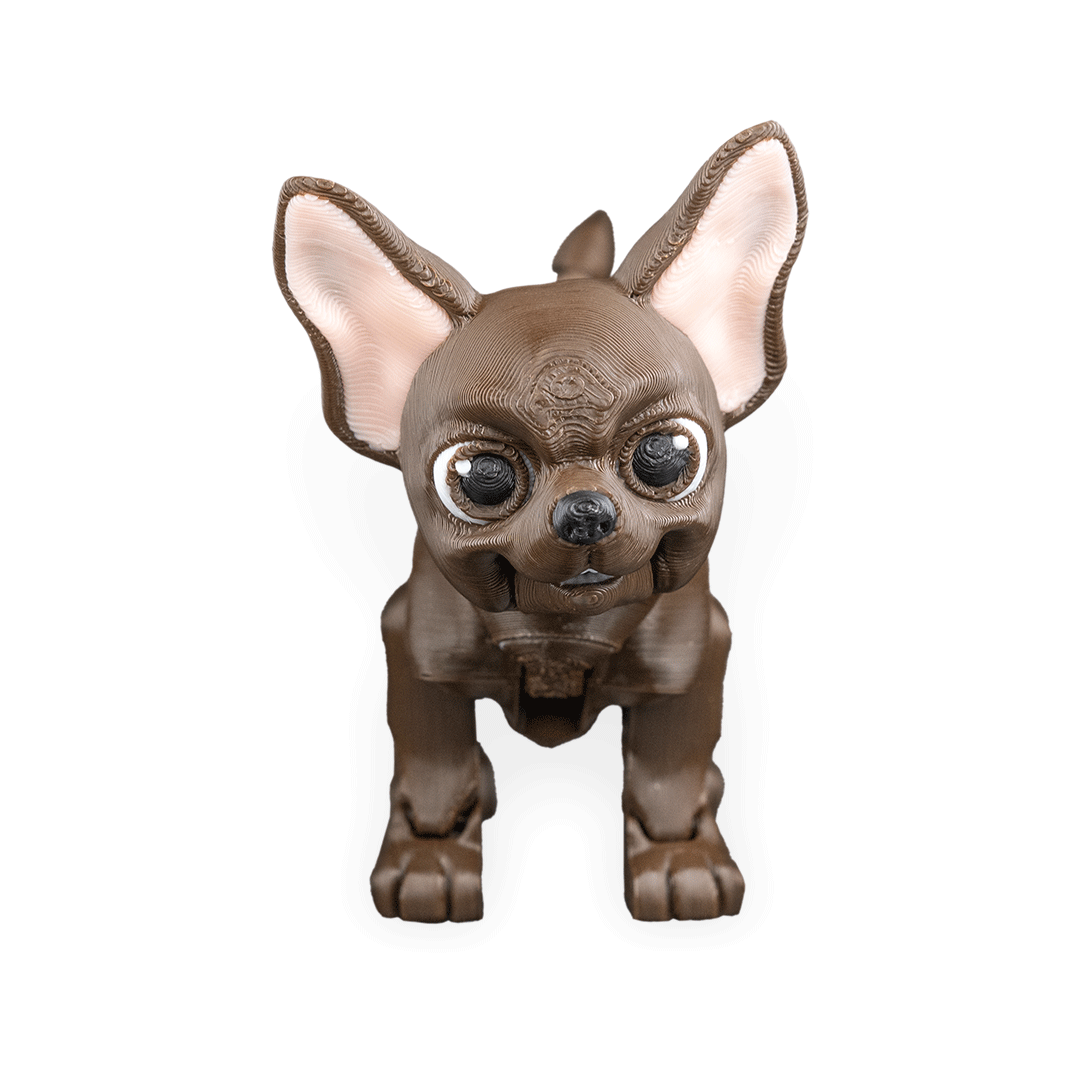 Lupe the Chihuahua – 3D Printed Dog Figurine | Optional Doghouse Set | Waggle Tails – Second Bark Collection