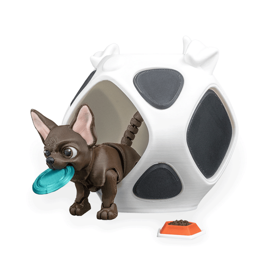 Lupe the Chihuahua – 3D Printed Dog Figurine | Optional Doghouse Set | Waggle Tails – Second Bark Collection