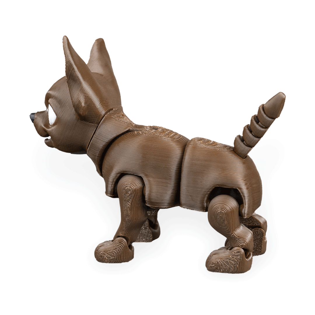 Lupe the Chihuahua – 3D Printed Dog Figurine | Optional Doghouse Set | Waggle Tails – Second Bark Collection