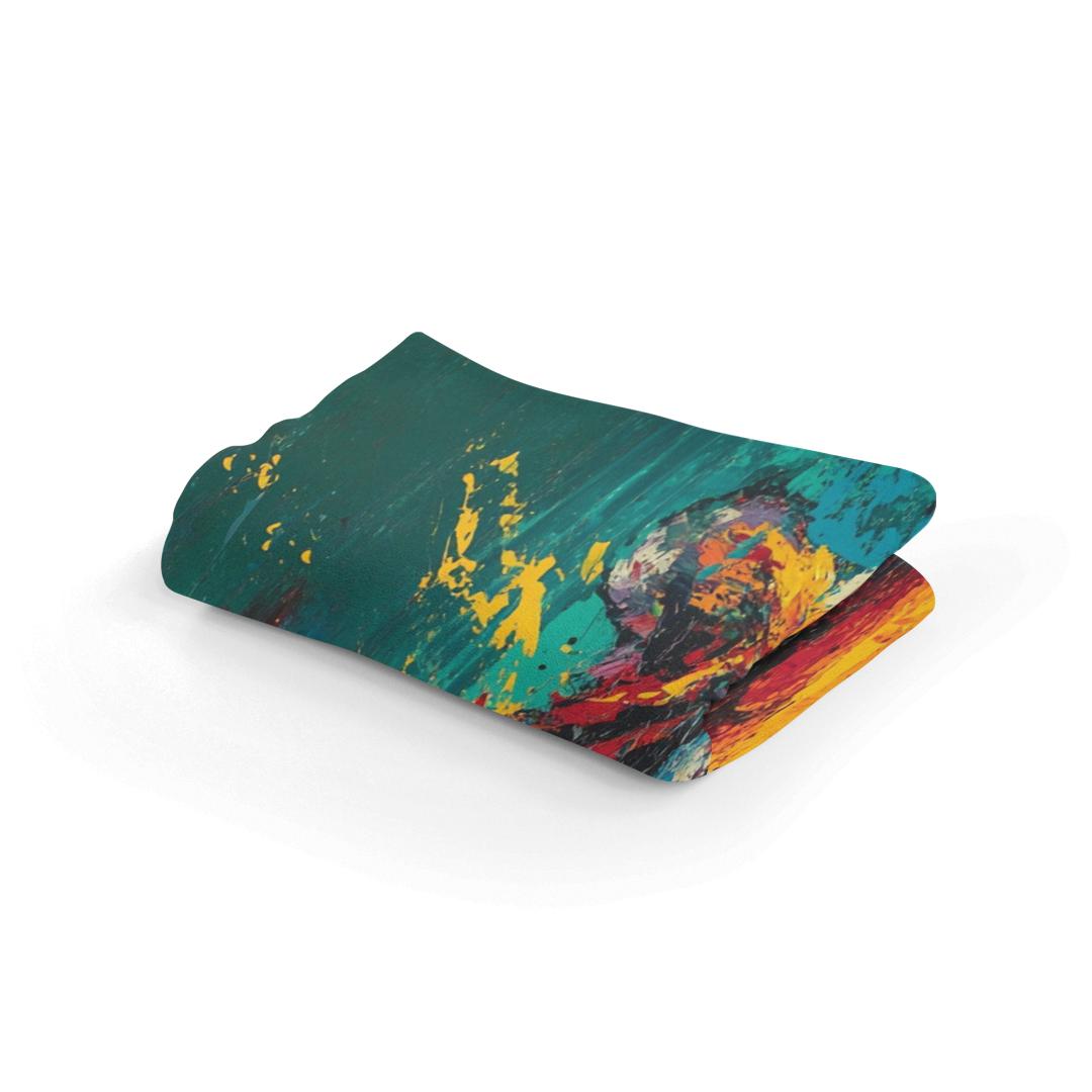 Fierce Tiger on Green Blanket