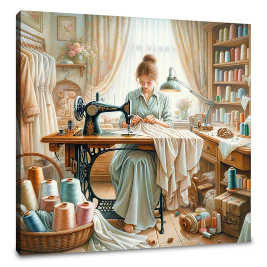 Seamstress's Dedication Canvas