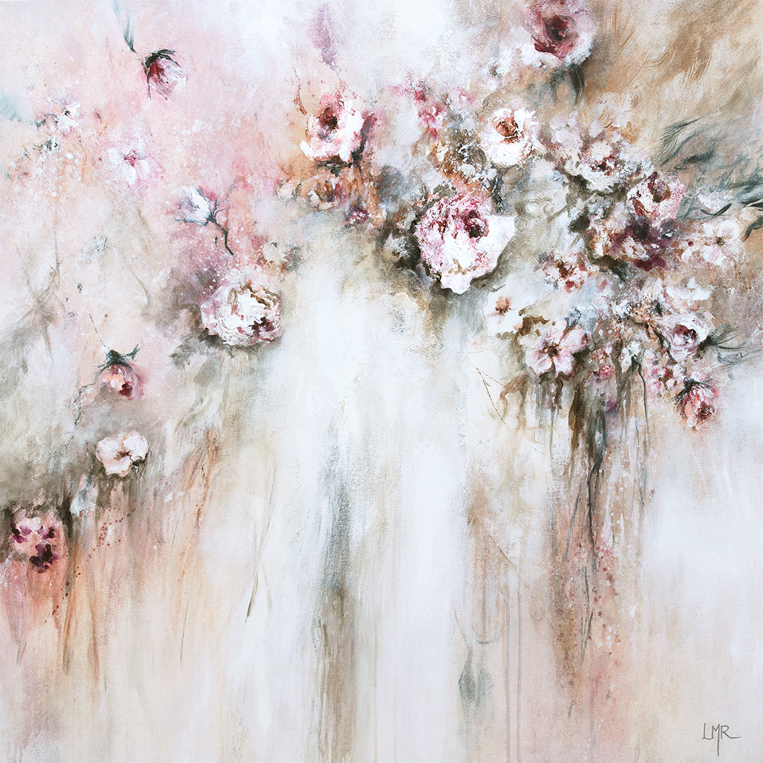 Amore Square Framed Printed Canvas